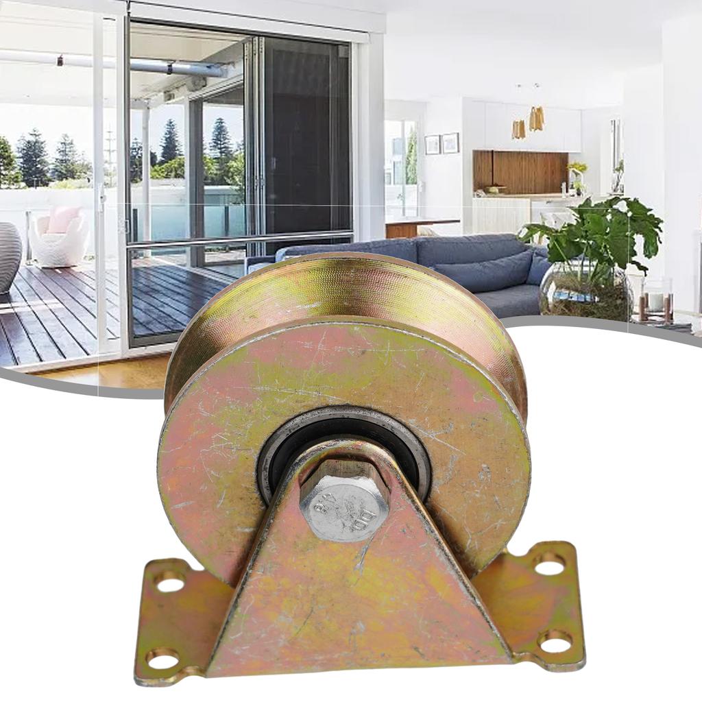 Sliding Door Pulley V Groove Wheel Heavy Duty Rigid Caster For Inverted Track Sliding Gate Roller Wheel Bearing Rollers