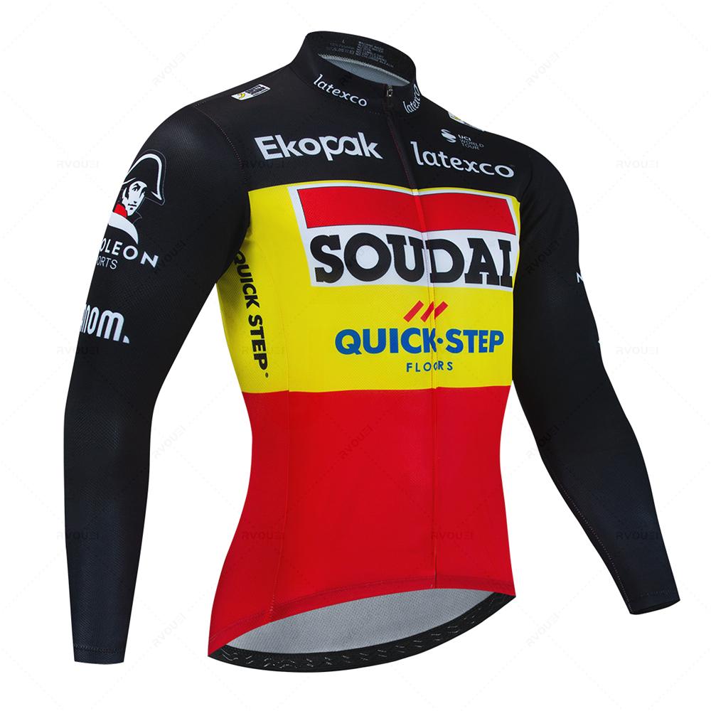 Lidl Soudal Комплект одежды для велоспорта с длинным рукавом Летняя майка Костюм Спортивная одежда Велосипедная одежда Maílllot Ciclismo Hombre