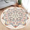 Retro Mandala Round Carpets Living Room Sofa Coffee Table Rug Simplicity Decoration Bedroom Mat Kitchen Bathroom Non-slip Rugs