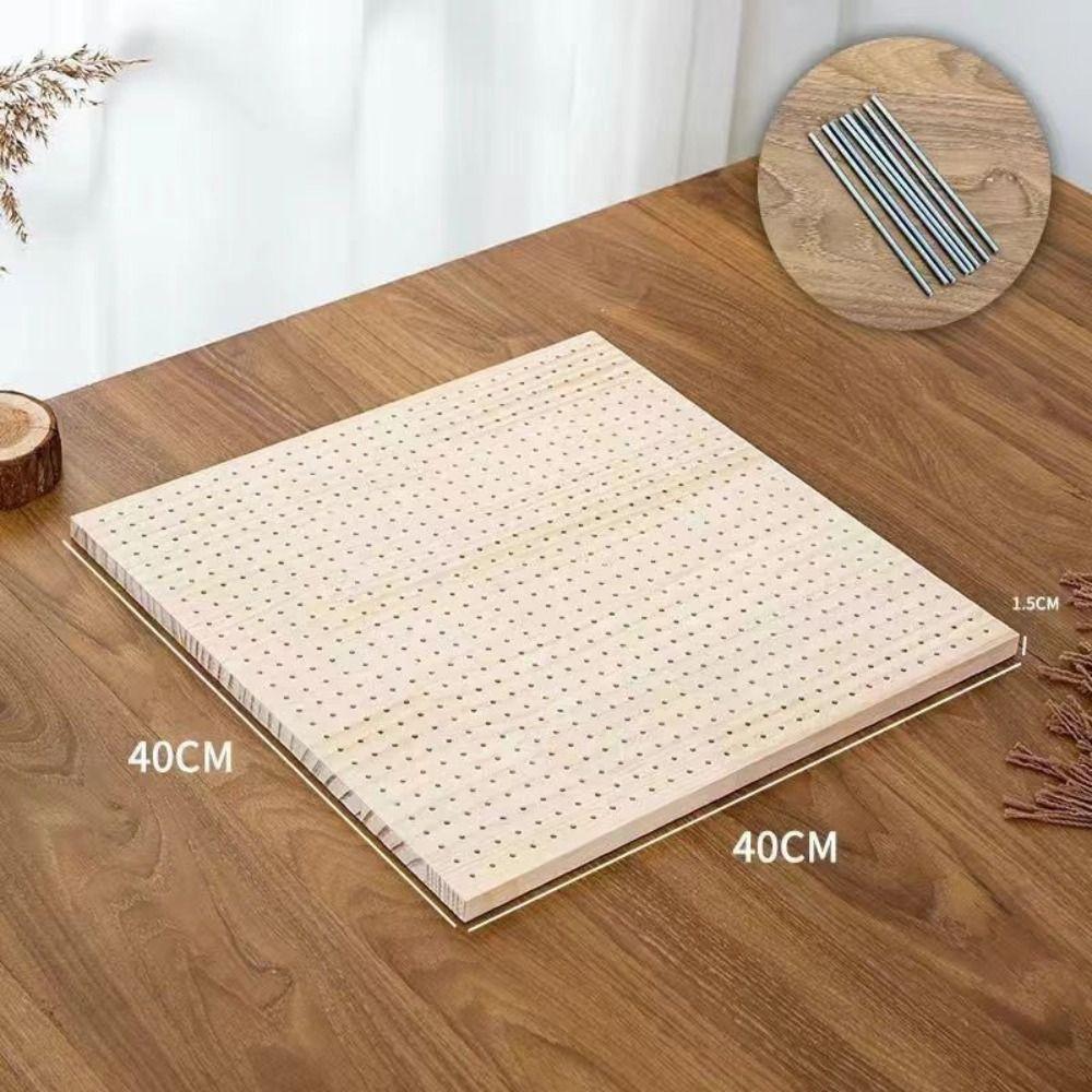 Square Crochet Blocking Boards Wooden Knitting Board Pottery Clay Base Plug Board Needlework