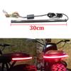 New Smoked Black 30cm Motorcycle Car Taillight Light Guide Two-color Yellow Flow
