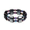 1pc Multi Color Dual Layers Magnetic Therapy Hematite Bracelet Weight Loss Bangle Jewelry