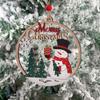 Round Christmas Ornament Snowman/Santa Claus/Elk Christmas Decoration Christmas Tree Pendant Home