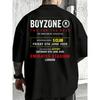 Мужская футболка Boyzone Two for The Road Concert Tour 2026 - Мерч Подарок для Музыкальных Фанатов, Принт на Спине с Датами Тура и Специальными Гостями, Свободный Крой