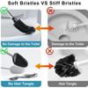Brosse Wc Silicone, Brosse Toilettes, Balai Toilette Plate Et Support, Balayette Wc Suspendu Sans Percageà, Toilet Brush Mura[H217]