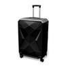 coral high Diamond ABS Black Large Size Suitcase 16603