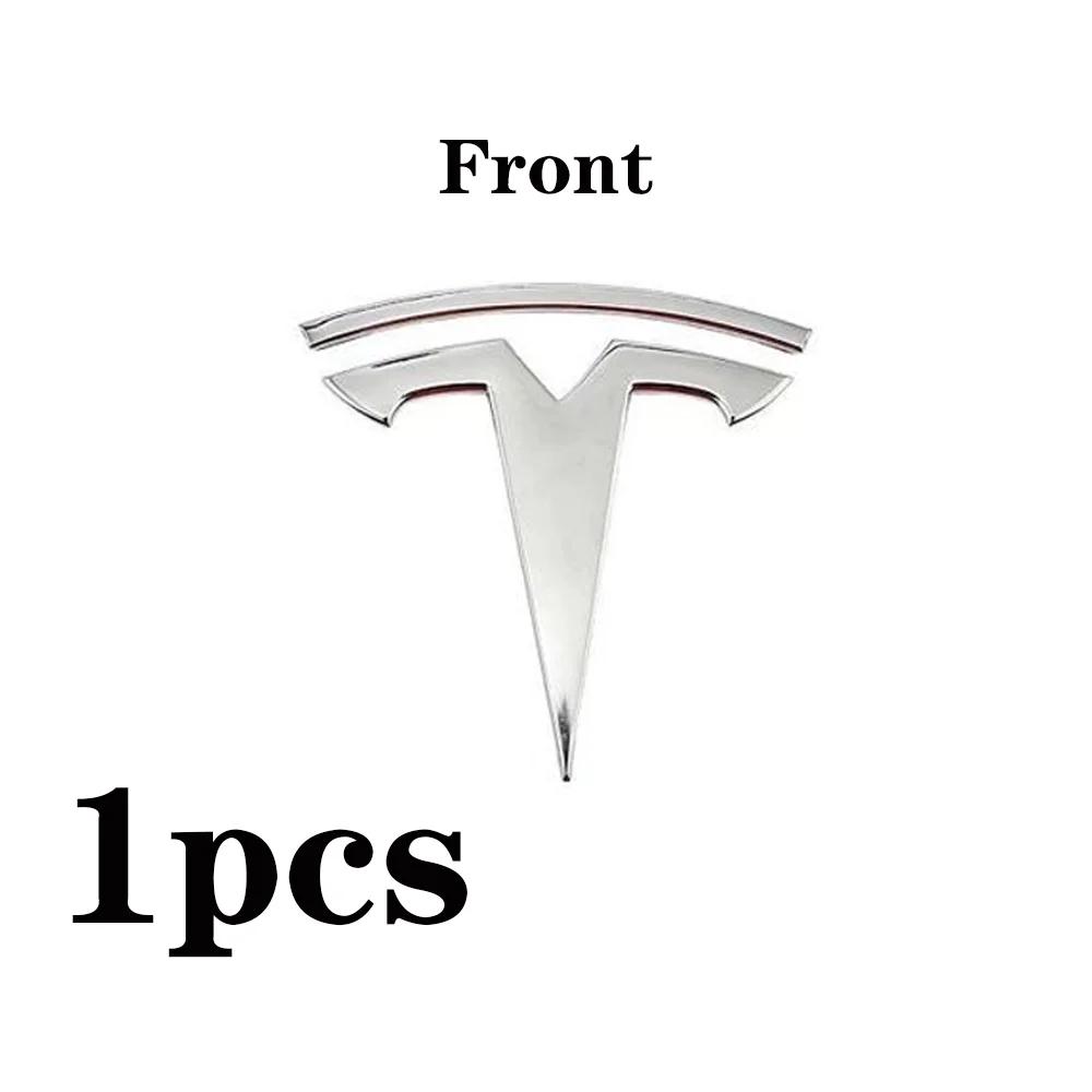 1pcs ABS for Tesla Model 3 Mode Y Car Front Hood Logo Cover Emblem Sticker Styling Auto Body Rear Trunk Badge Accessories
