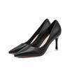Spring 2025 New Single Shoes Pointed Toe Stiletto Black Work Shoes Professional Women's Red High Heels