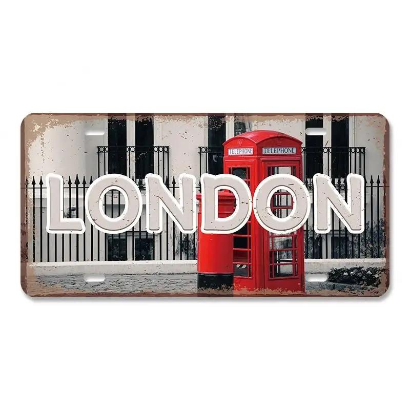 Винтажный кантри столица номерной знак металлические знаки ретро Америка Франция Бразилия металлический плакат пещера человек кафе бар паб настенный декор