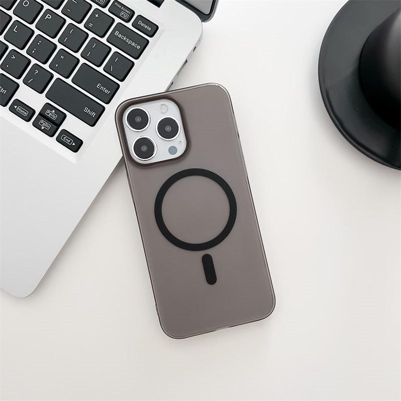 Роскошный магнитный чехол для беспроводной зарядки PC с матовым покрытием для iPhone 15 14 13 12 11 Pro Max, защитный чехол от падения