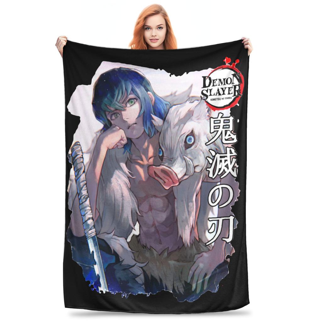 Иноске Клинок Рассекающий Демонов Одеяло Бархатное Весна Осень Многофункциональное Теплое Плед для Дома Улицы Одеяло