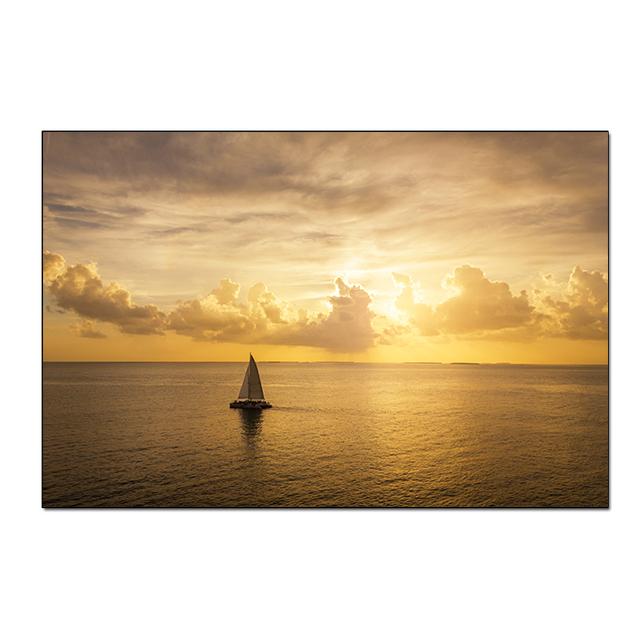 Восход солнца морской пейзаж пляж холст живопись современные постеры и принты Cuadros настенные художественные фотографии гостиная домашний декор без рамки без рамки