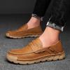 FashionGenuine Leather Men's Footwear Men New Loafers Comfortable Anti-smash Stylish Sneakers High Quality Outdoor Male Walking Shoes