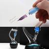 MIMIA Glass Bottle and Glass Pen Set for Signature Calligraphy Art Painting Decoration Dip Pen Fountain Pen Transparent Ink Bottle (Light Blue)