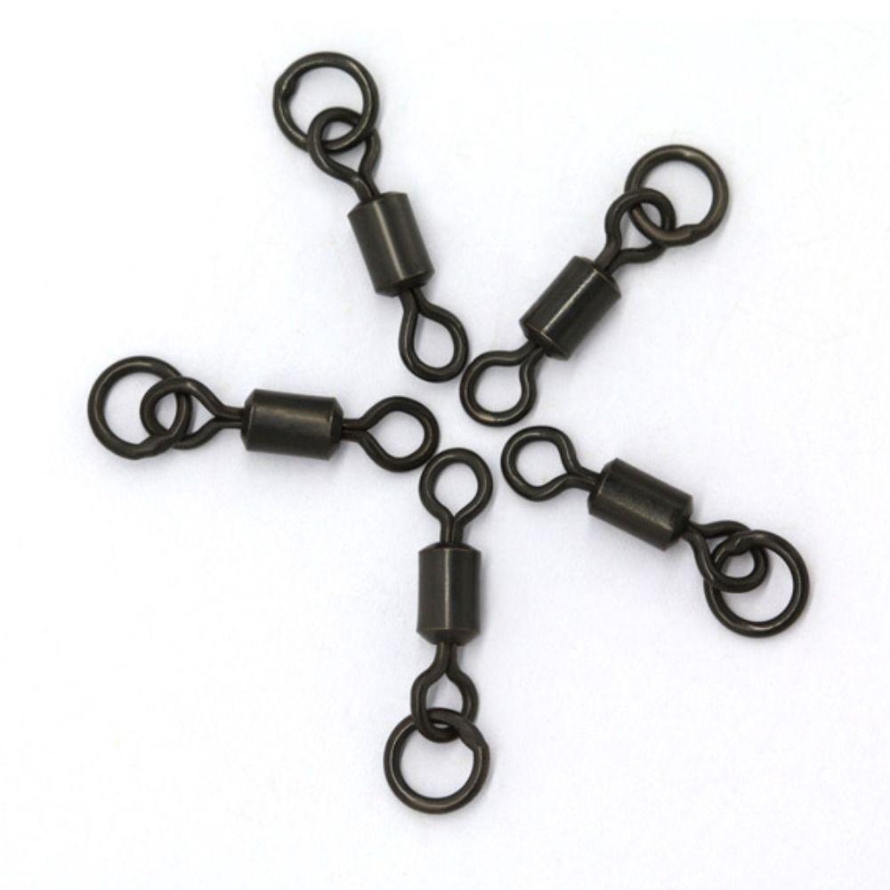 50 шт. высокопрочный рыболовный соединитель черный вращающийся вертлюжок рыболовные снасти аксессуары