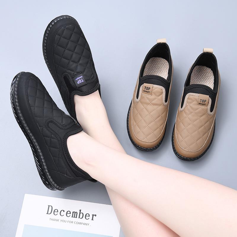 ****** and Autumn New Women's Casual Single Shoes S**t Sole Versatile Old ******* Cloth Shoes Women's Fashion Flat Side One Pedal Mom Shoes