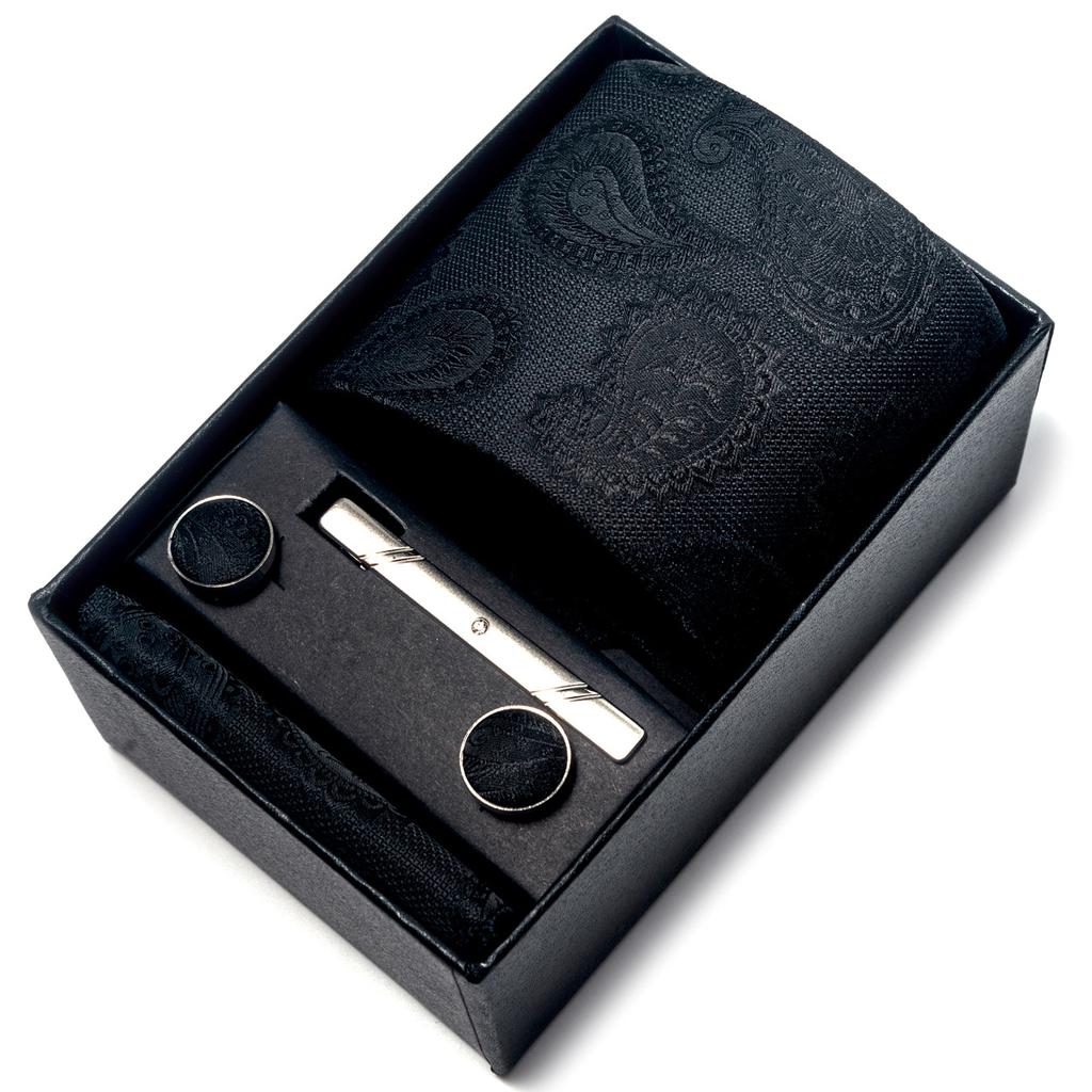 Галстук мужской деловой подарочный набор из шести предметов в полоску сетчатый цвет ручной работы 8 см с подарочной упаковкой