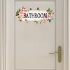 Creative Flower Rattan Bathroom Wall Sticker Bath Room Door Glass Decor Decals Home Decoration Self Adhesive Beautify Mural