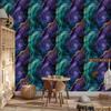 Wallpaper Ink navy blue, turquoise, indigo and blue 50x1000