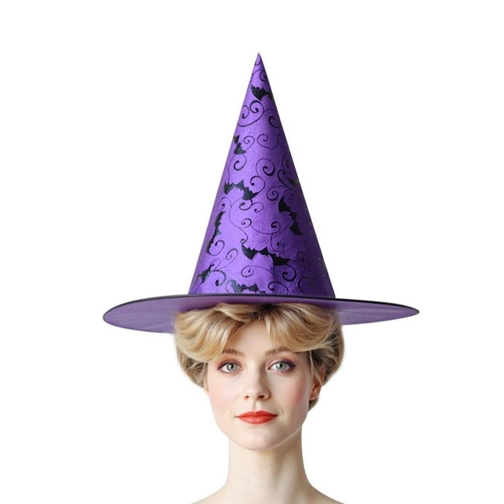 Gothic Halloween Witch Hat Lace Veils Masquerade Hat Performance Props Wizard Hat Cosplay Event
