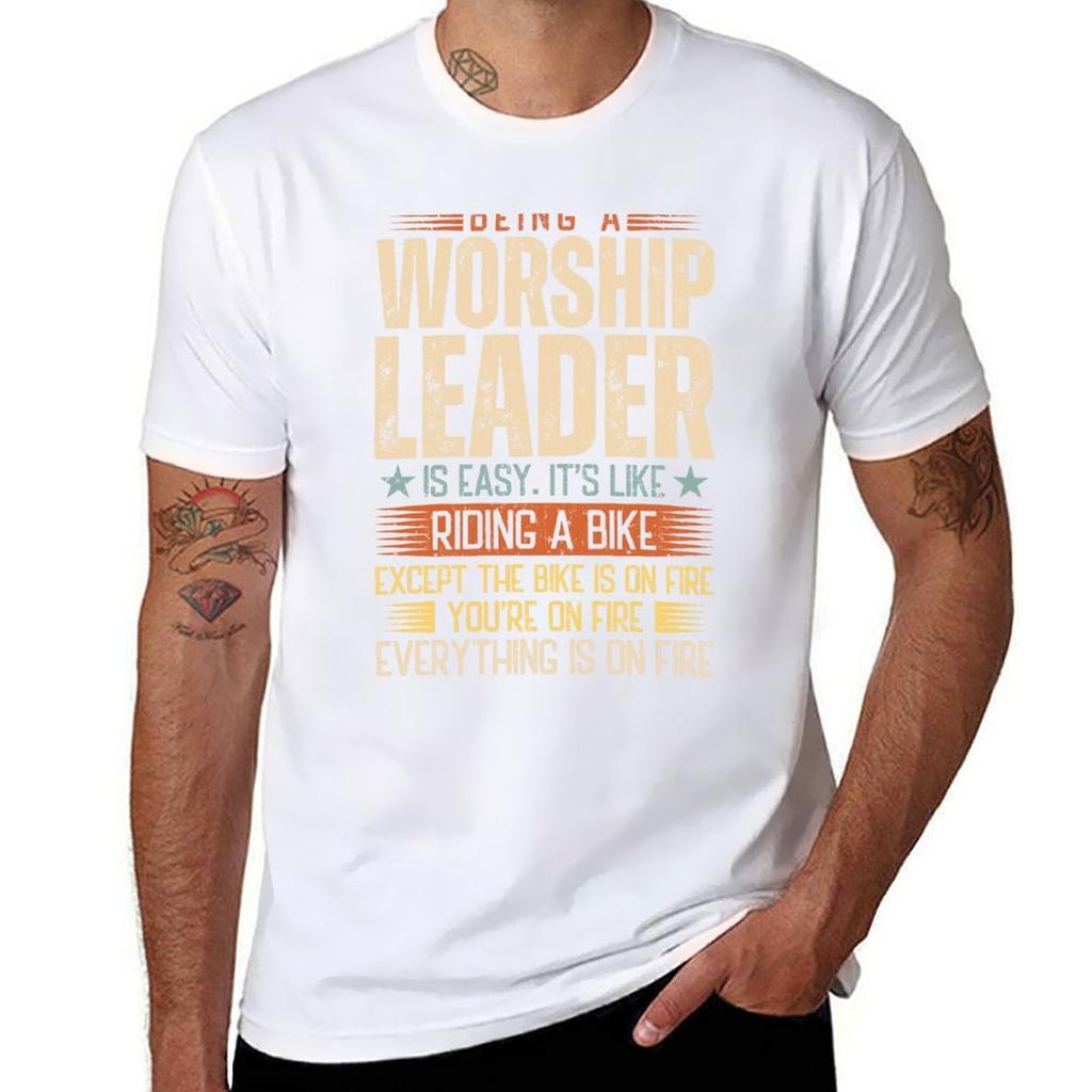Being A Worship Leader Is Easy TShirt Daily Wear Plain Short Sleeve Shirt TShirt