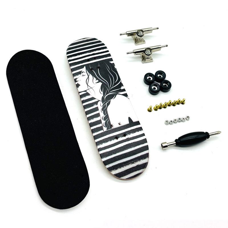 Maple Double Kick Finger Skateboard Toy for Teens & Children