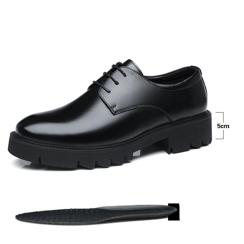 Men Platform High Heel 5/8/10 CM Height Growth Formal Men Derby Artificial Leather Business Shoe Man Oxford Elevator Dress Shoes