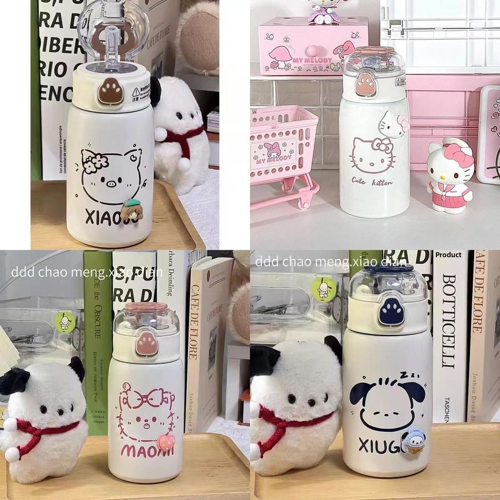 Термокружка Sanrio с лапкой, с вакуумной изоляцией из нержавеющей стали, для детей и студентов