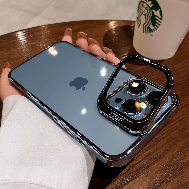 Универсальный чехол для iPhone и защитная пленка для объектива: Совместим с iPhone 13/14/15/16 Pro Max/17, оснащен невидимой подставкой и защитным дизайном.