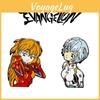 Eva Evangelion Pin Badge Featuring Asuka And Rei Perfect For Fans!