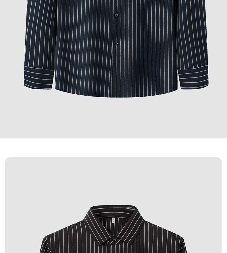 Langdeng Men's Striped Modal Casual Long-Sleeved Cardigan T-Shirt