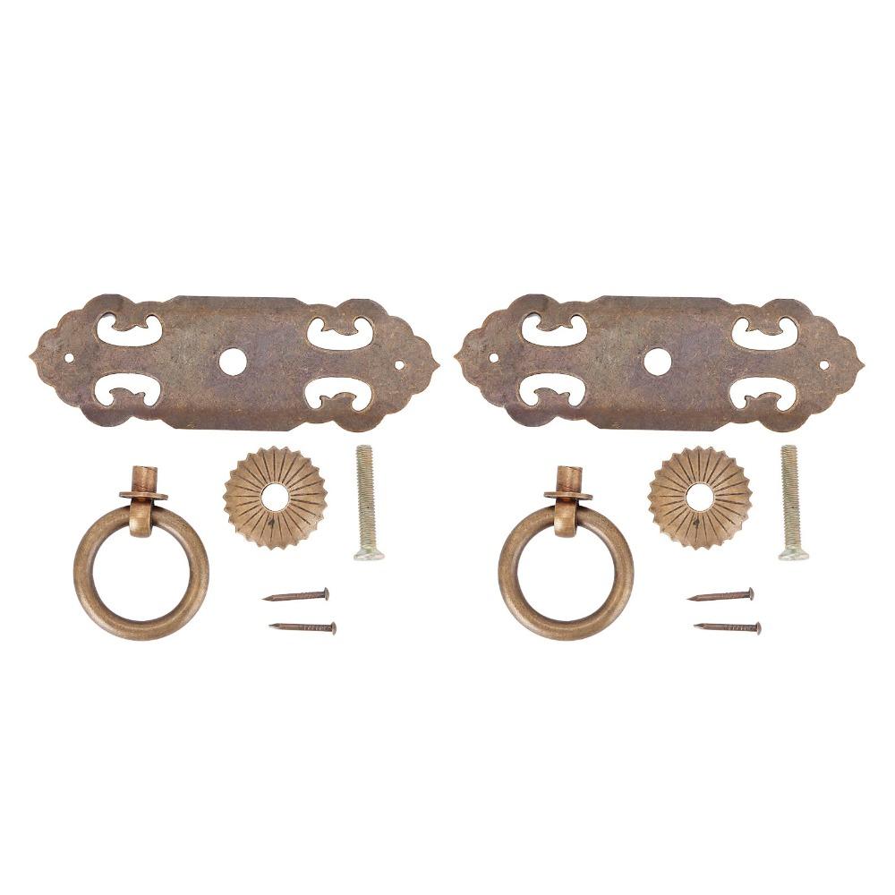 2pcs Durable Cabinet Door Handle With Screws Antique Pull Handle Drawer Pull Handle  Wardrobes