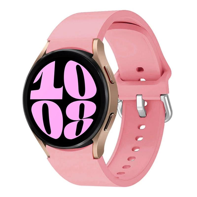 Силиконовый ремешок без зазоров для Samsung Galaxy Watch 7/6/5/4 44мм 40мм 5Pro 45мм Браслет Galaxy 6 Classic 47мм 43мм 46мм Correa