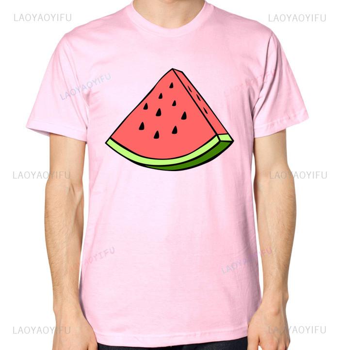 Watermelon T-Shirt Men Women Unisex Fruit Top Woman Man Vintage Beach Vacation Cotton s