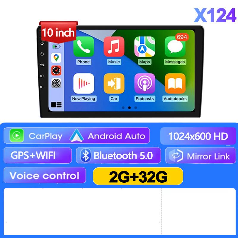 7"/9"/10" Universal Android 13 2Din Car Radio Autoradio 64G GPS Car Audio Carpaly Multimedia Player For Hyundai Nissan Toyota