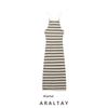 Araltay New Arrival Fashion Style Women's Clothing Fashion All-Match Casual Minimalist Stripes Plain Dress 2298209