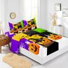 Four-Piece Mattress Set 3D Digital Printing Mattress Protective Cover Halloween Mattress