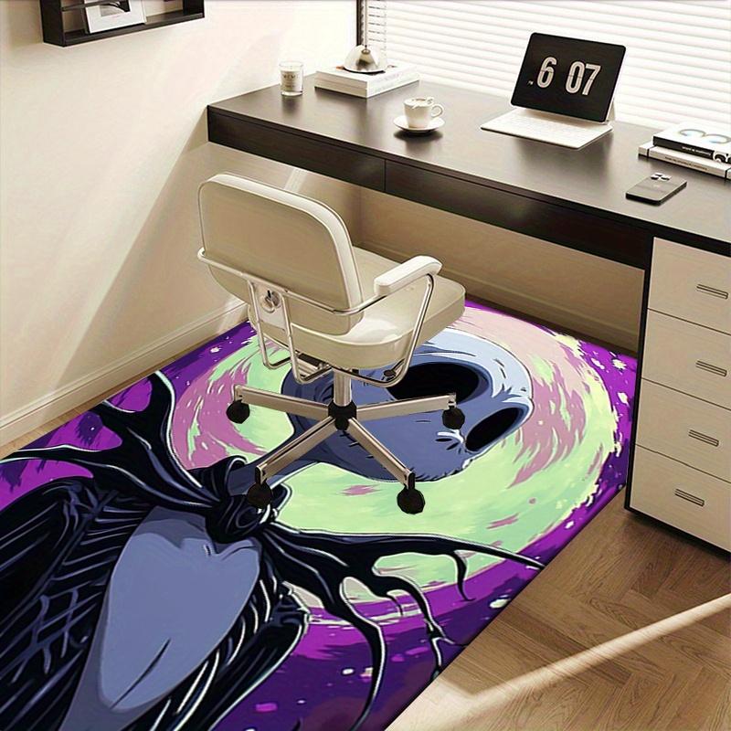 Office Rug Nightmare Before Christmas, Jack Skellington theme 3D Printed Anti-Slip Rug-Machine Washable for Living Room