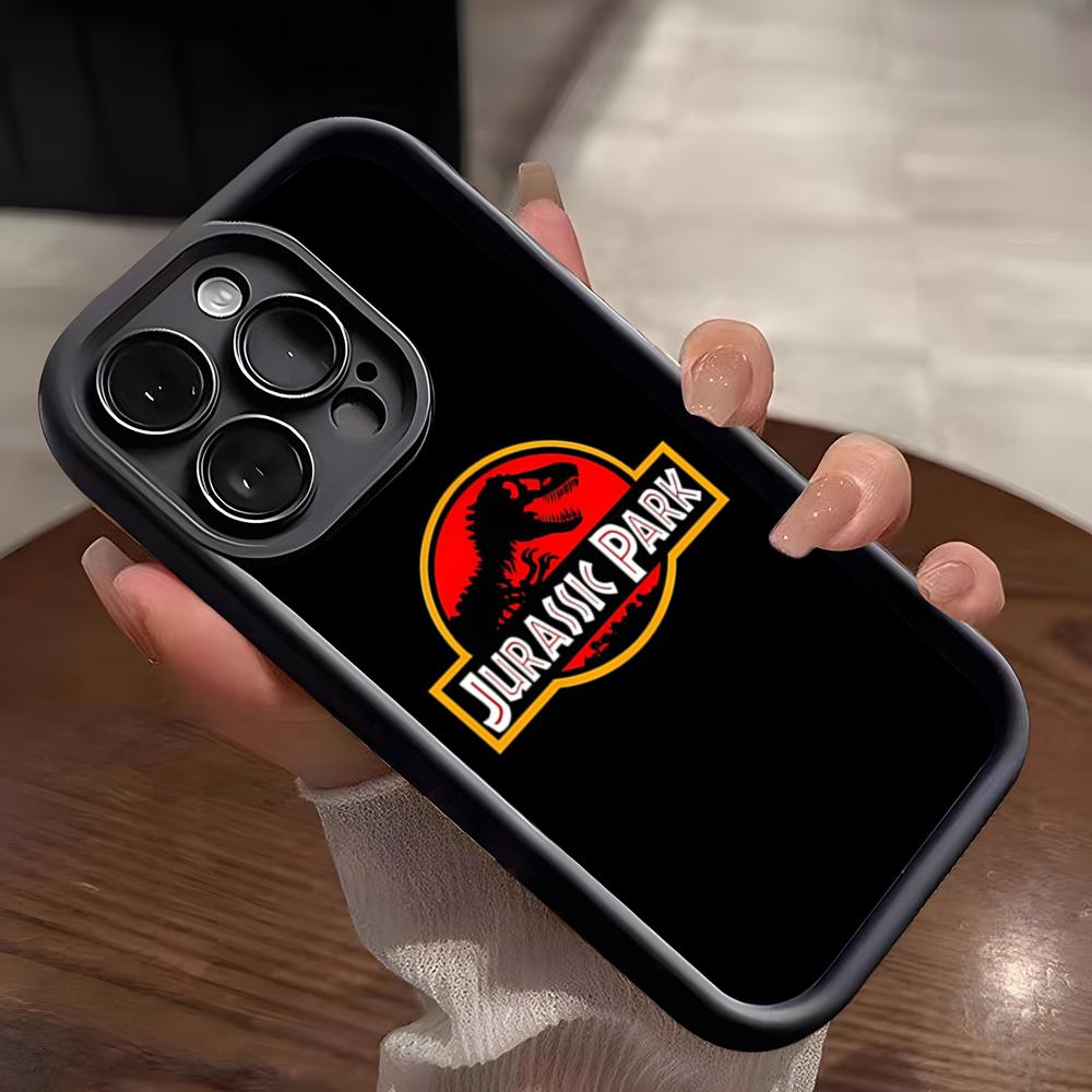 J-Jurassic Park Dinosaur Phone Case For IPhone 17 Pro Max 15 Pro 16 14 Plus 12 13 Mini 11 Pro Shockproof Soft Cover
