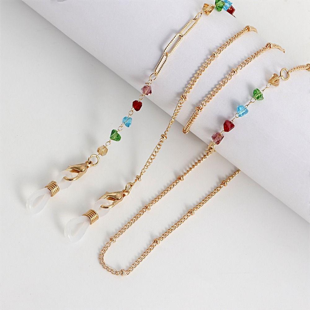 Hanging Neck Metal Chain Flower Metal Glasses Chain Mask Chain Sunglasses Chains Spectacle Cord