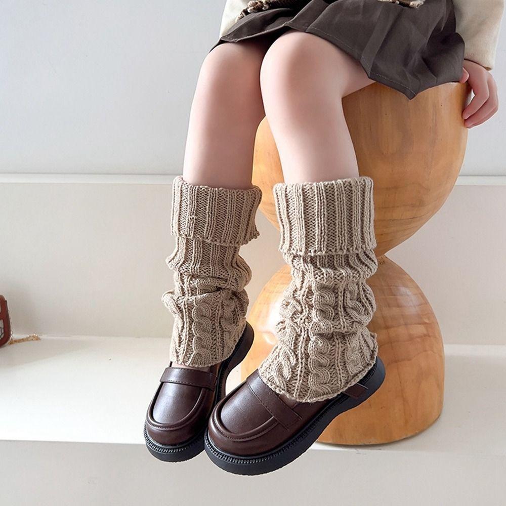 Japanese Style Knitted Leg Cover JK Ballet Guards Socks Children's Twist Leg Warmers  Autumn/Winter