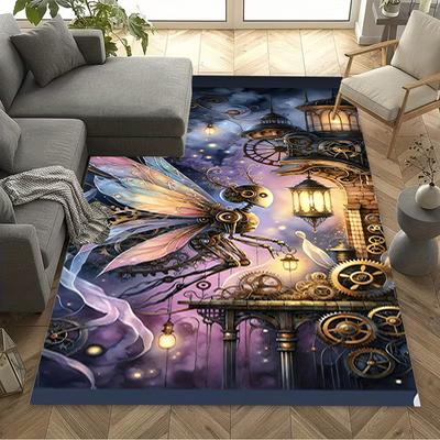 1pc Steampunk Fairy Home Carpet Non Slip Office Decor Gift Living Room Bedroom