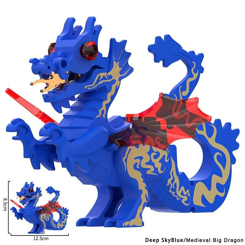 MOC креативные средневековые фигурки дракона, модель, строительные блоки, коллекция кирпичей, Brinquedos, игрушки для детей, подарки