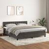 3141552 vidaXL Bed Base and Mattress Dark Grey 160x200cm Velvet