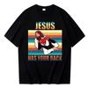 Jesus Has Your Back Jiu Jitsu Vintage Christian Women T-shirt Fashion Cotton Summer Harajuku O Neck Streetwear Unisex Tops