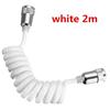 1.5/2m ABS Telephone Line Style Spring Flexible Shower Hose Water Plumbing Toilet Bidet Sprayer Gun Connect Pipe
