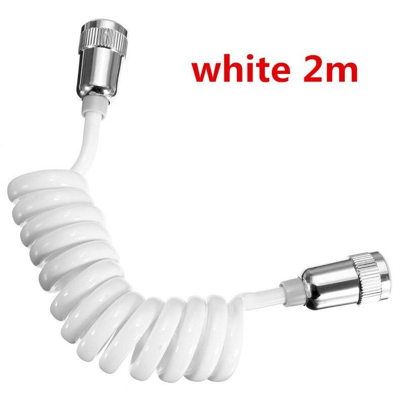 1.5/2m ABS Telephone Line Style Spring Flexible Shower Hose Water Plumbing Toilet Bidet Sprayer Gun Connect Pipe