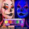Face Body Fluorescent Painting Kit Halloween Party UV Glow Makeup Glow Under UV Light