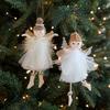1PC Angel Girl Romantic Christmas Gift Pendant Creativity Plush Doll Decoration Cute Mesh Ornament