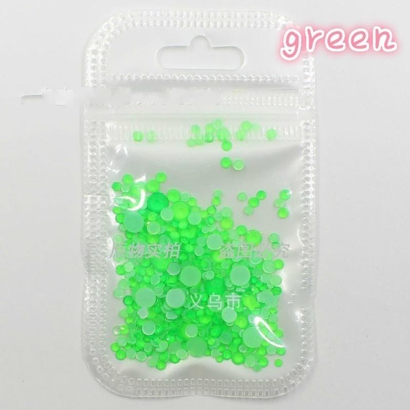 400 шт./упак. светящиеся кристаллы смешанного размера, аксессуары для украшений для ногтей, стеклянный драгоценный камень, 3D флэш-бриллиант, темный светящийся драгоценный камень, 5 цветов